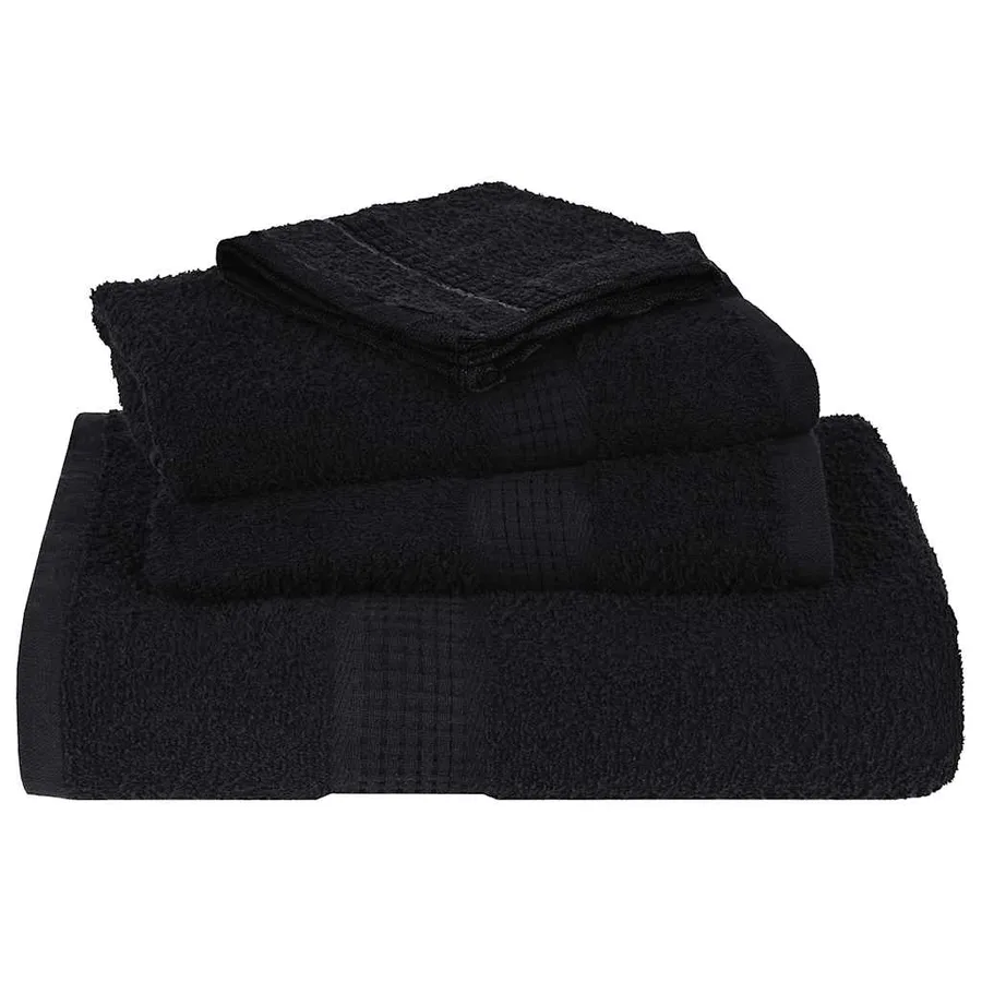 Serviettes de douche FROGN 2 pcs noir 70x140 cm 360 g/m² - 4