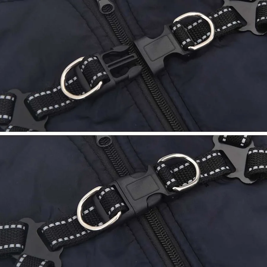 Manteau pour chiens avec harnais imperméable réfléchissant L36 - 8