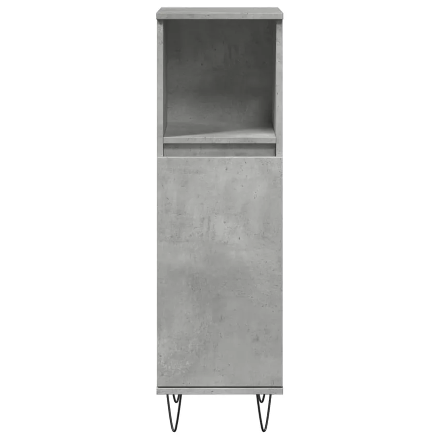 Armoire de salle de bain gris béton 30x30x100 cm - 4