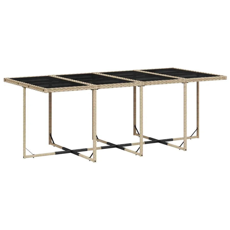 Ensemble à manger de jardin et coussins 13 pcs beige - 4