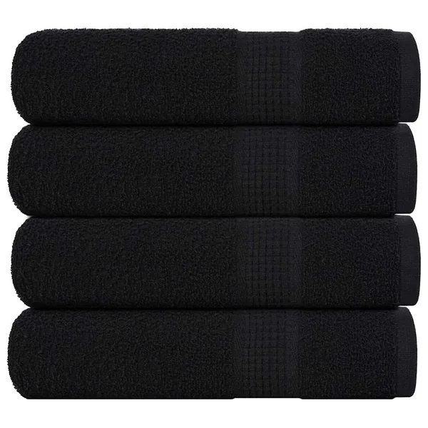 Essuie-mains FROGN 4 pcs noir 50x100 cm 360 g/m²