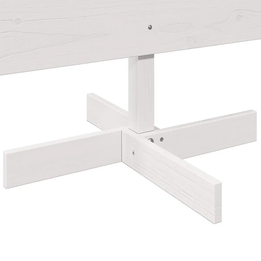 Arbre de Noël en bois pour décoration blanc 180 cm pin massif - 6