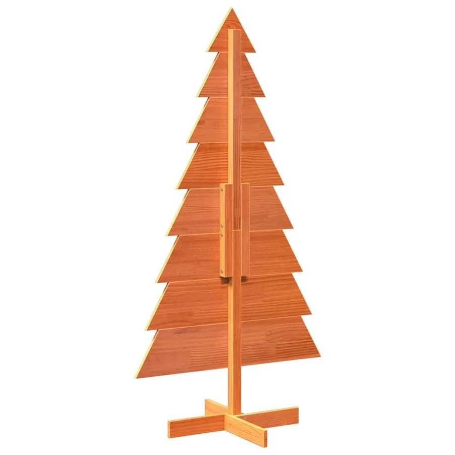 Arbre de Noël en bois pour décoration 150 cm bois de pin massif - 5