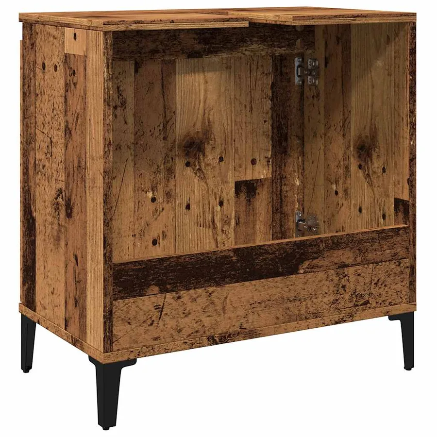 Armoire d'évier vieux bois 58x33x60 cm bois d'ingénierie - 7
