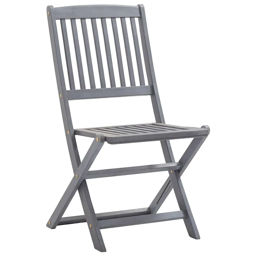 Chaises pliables d'extérieur lot de 4 et coussins Bois d'acacia - 9