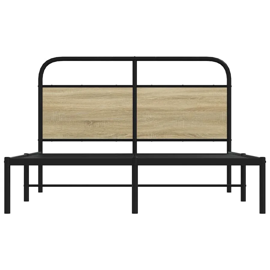 Cadre de lit sans matelas 120x190 cm cm chêne sonoma - 4