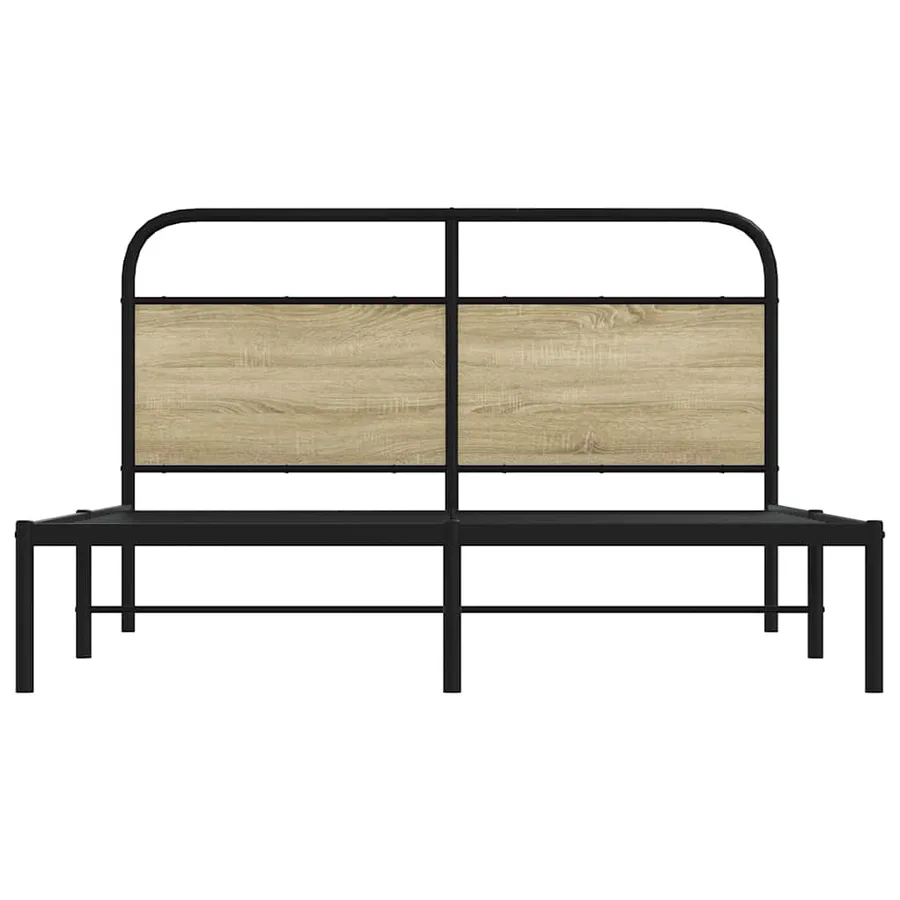 Cadre de lit sans matelas 150x200 cm chêne sonoma - 4