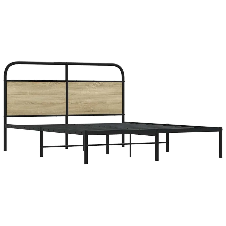 Cadre de lit sans matelas 150x200 cm chêne sonoma - 5