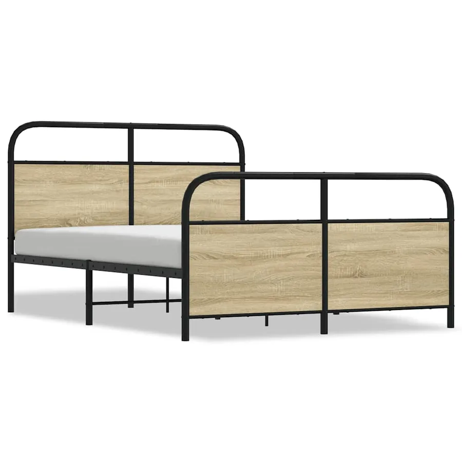 Cadre de lit sans matelas 120x200 cm chêne sonoma - 2
