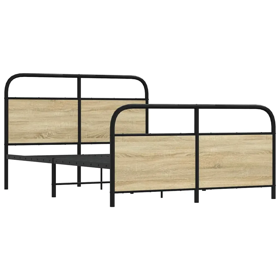 Cadre de lit sans matelas 120x200 cm chêne sonoma - 5