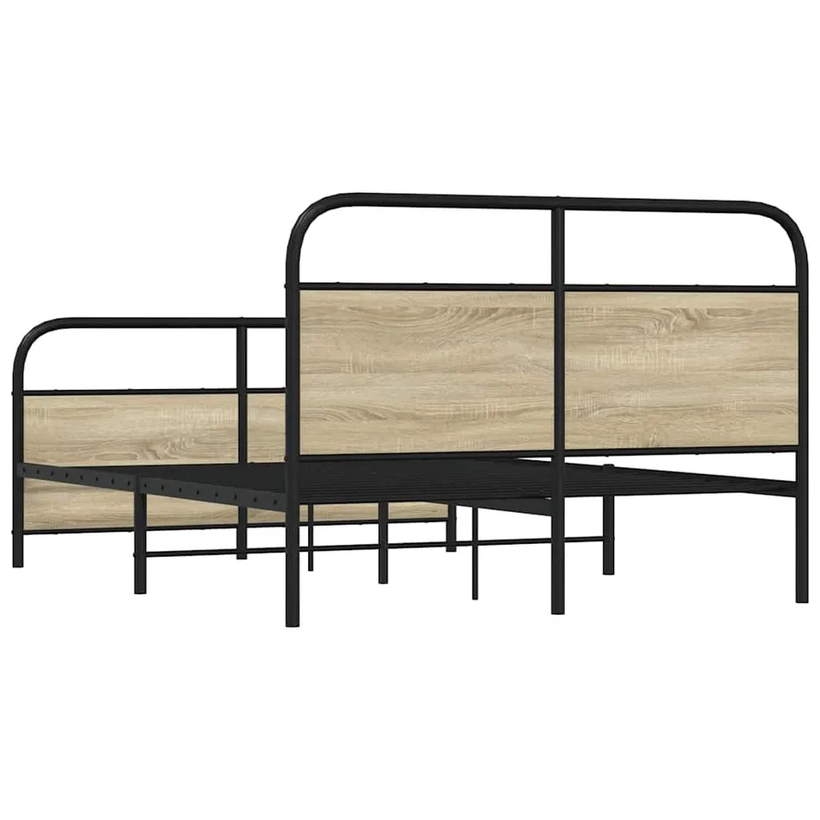 Cadre de lit sans matelas 120x200 cm chêne sonoma - 7