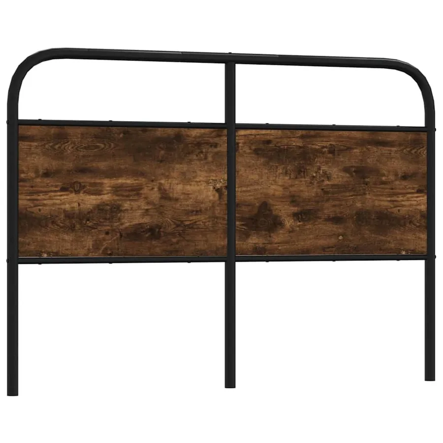 Tête de lit de remplacement chêne fumé 135 cm acier et bois d'ingénierie