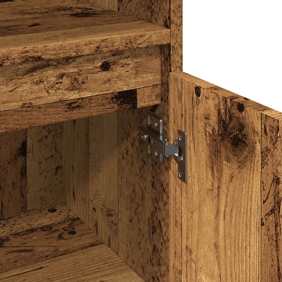 Armoire de salle de bain vieux bois 30x30x100cm bois ingénierie - 8