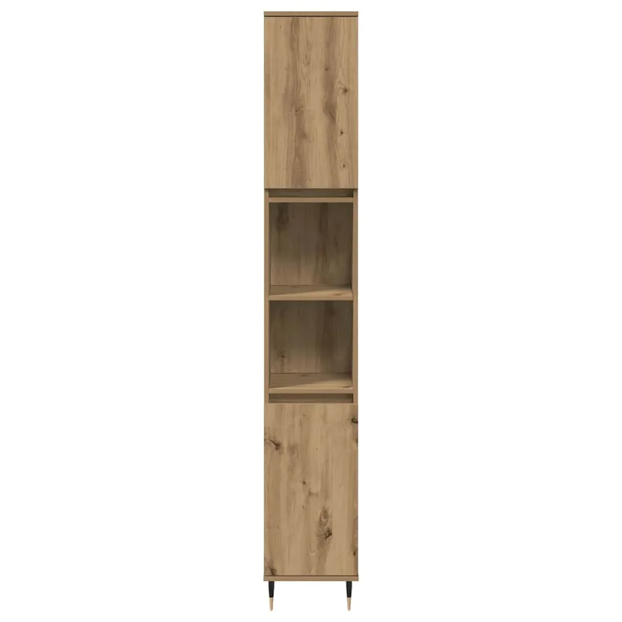 Armoire de salle de bain chêne artisanal 30x30x190 cm - 4