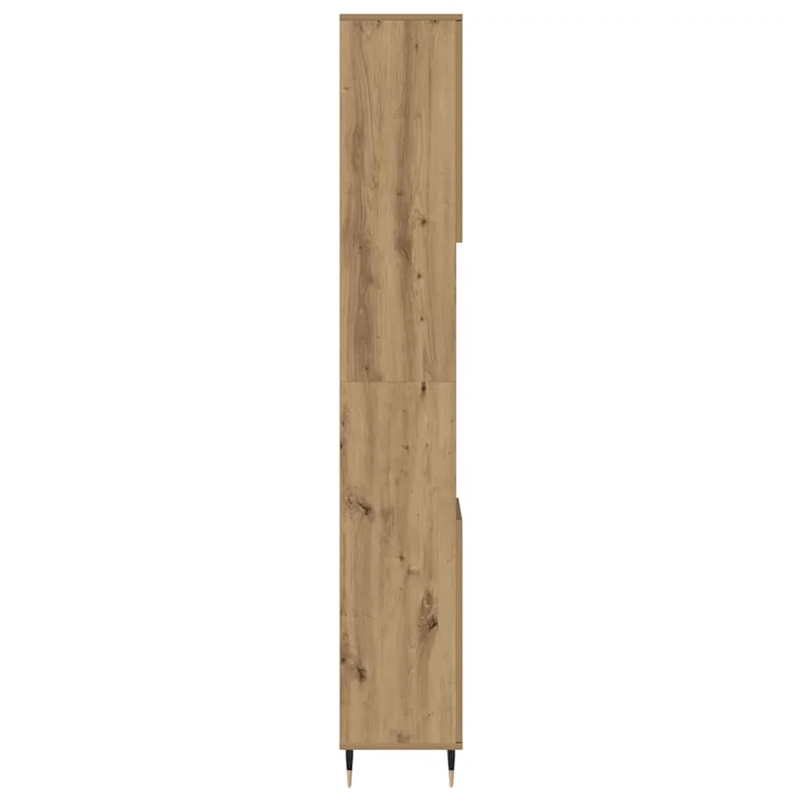 Armoire de salle de bain chêne artisanal 30x30x190 cm - 5