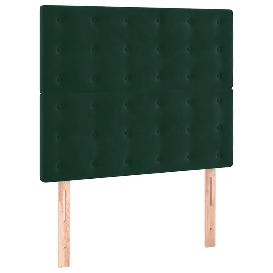 Sommier à lattes de lit avec matelas Vert foncé 90x190 cm - 5
