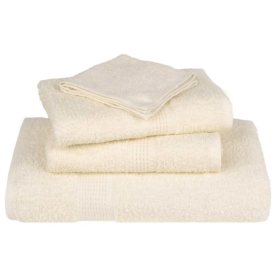 Serviettes de toilette FROGN 4 pièces Crème 30x30 cm 360 g/m² - 4