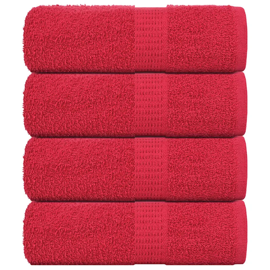 Serviettes d'invité FROGN 4 pcs rouge 30x50 cm 360 g/m²