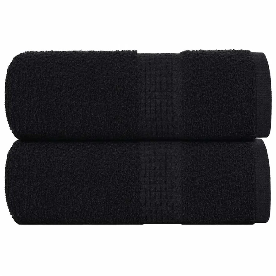 Serviettes d'invité FROGN 2 pcs noir 30x50 cm 360 g/m²