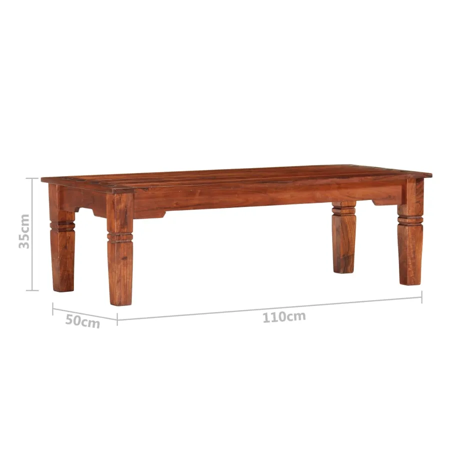 Table basse 110 x 50 x 35 cm Bois d'acacia solide - 6