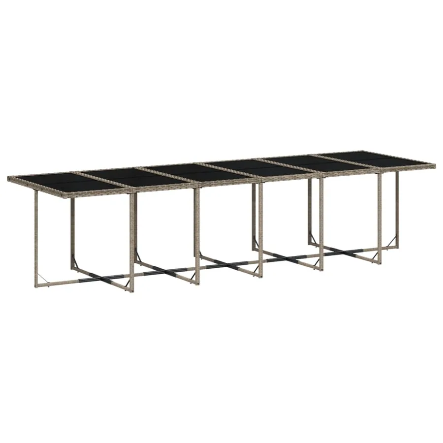 Ensemble à manger de jardin avec coussins 13 pcs résine tressée - 4