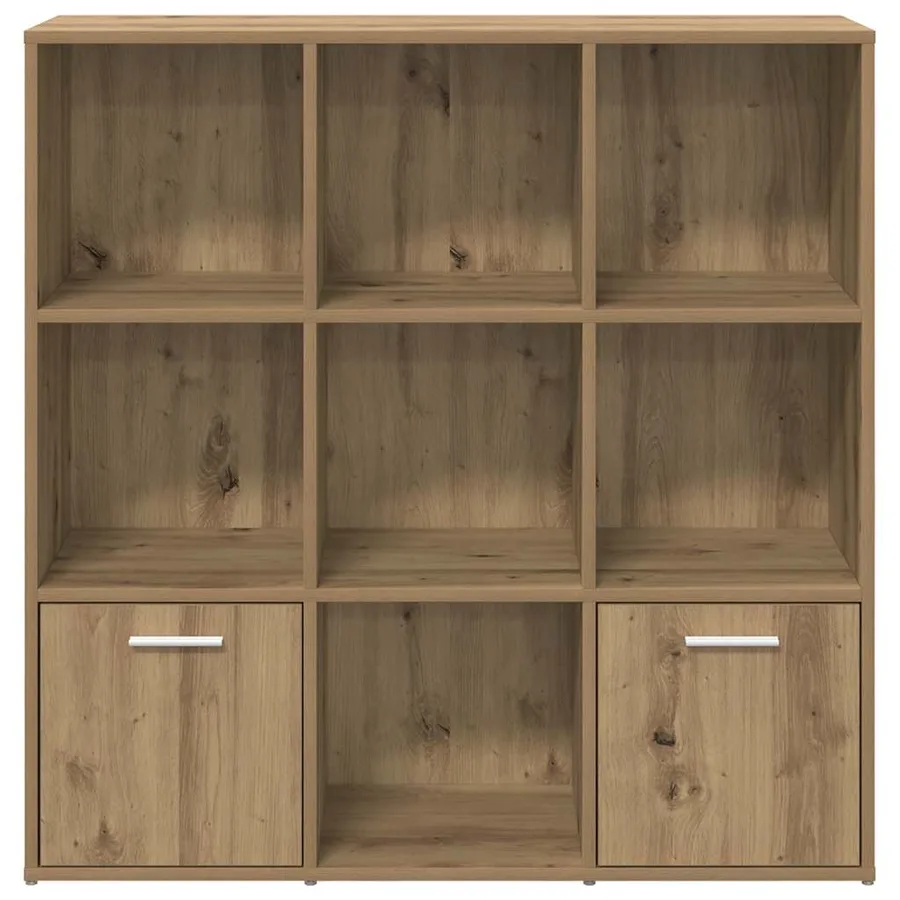 Bibliothèque chêne artisanal 98x29x97,5 cm bois d'ingénierie - 6