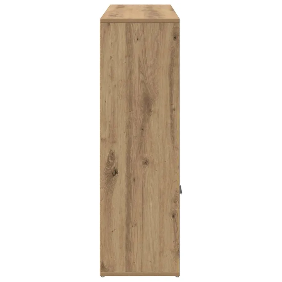Bibliothèque chêne artisanal 98x29x97,5 cm bois d'ingénierie - 7