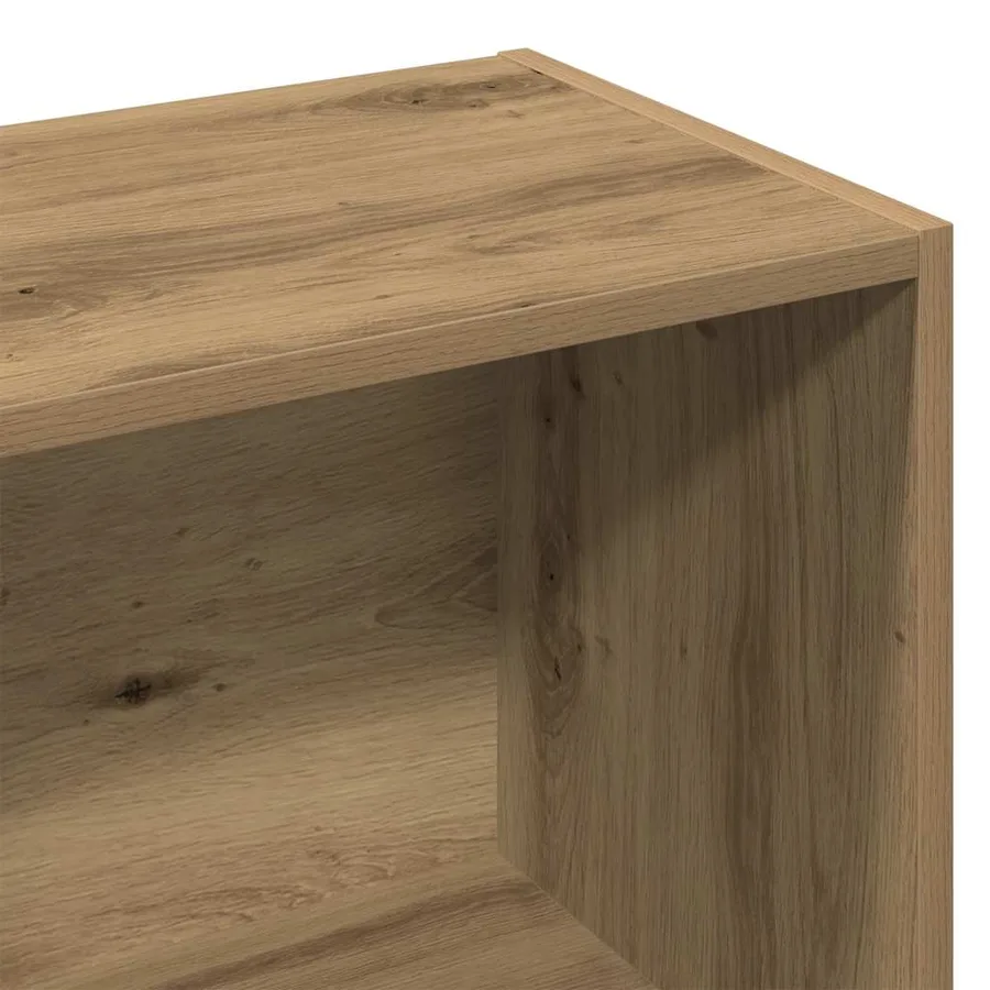 Bibliothèque chêne artisanal 98x29x97,5 cm bois d'ingénierie - 9