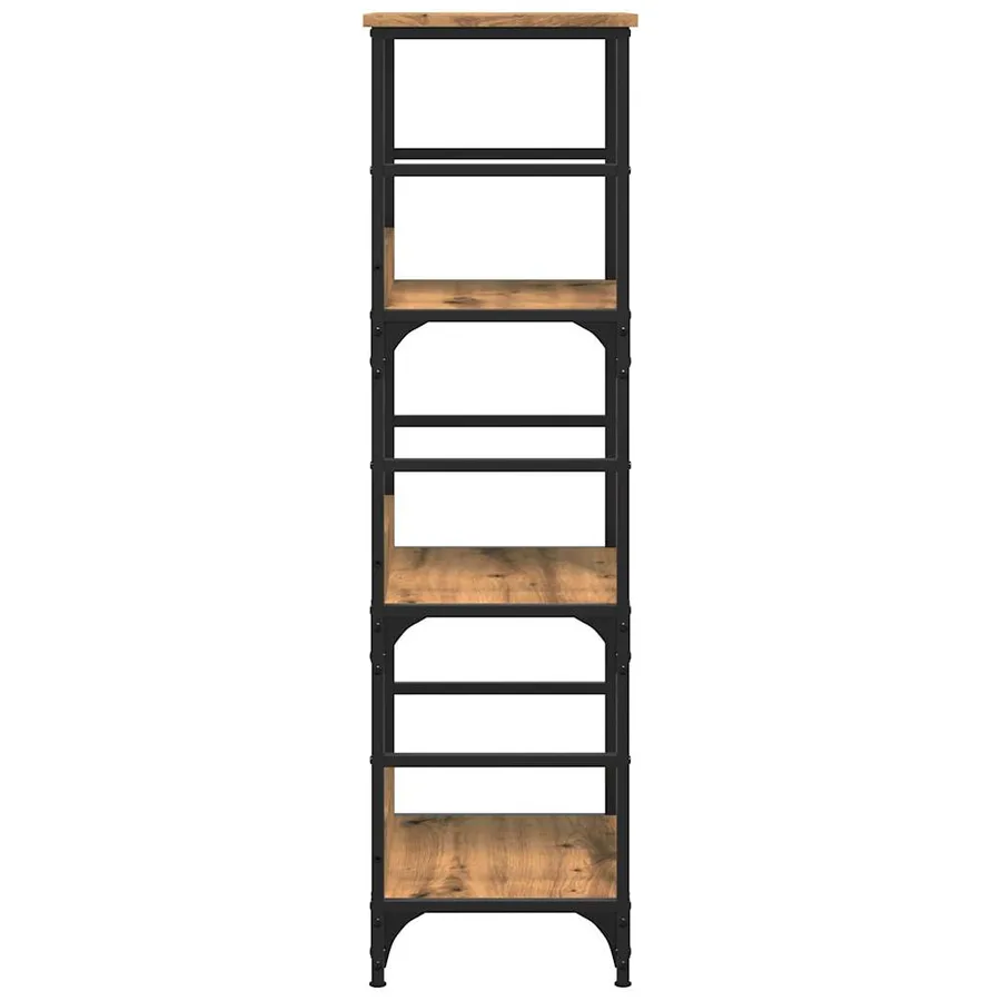 Bibliothèque chêne artisanal 50x33x117,5 cm bois d'ingénierie - 5