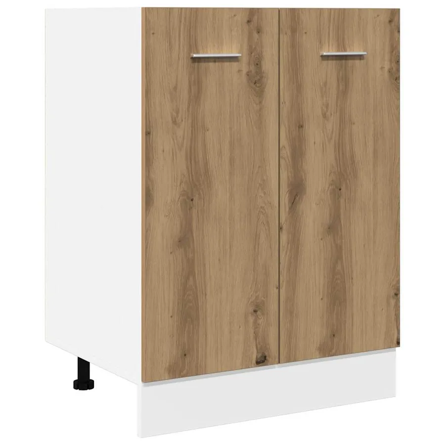 Meuble bas "Lyon" Chêne artisanal 60 x 46 x 81,5 cm Bois d'ingénierie - 2