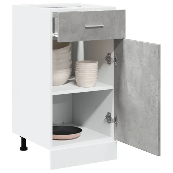 Armoire à tiroirs "Lyon" Gris béton 40 x 46 x 81,5 cm Bois d'ingénierie