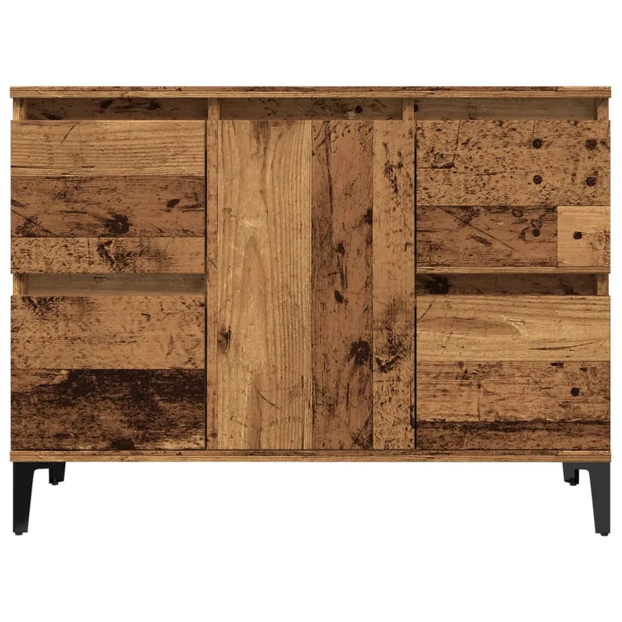 Armoire d'évier vieux bois 80x33x60 cm bois d'ingénierie - 4