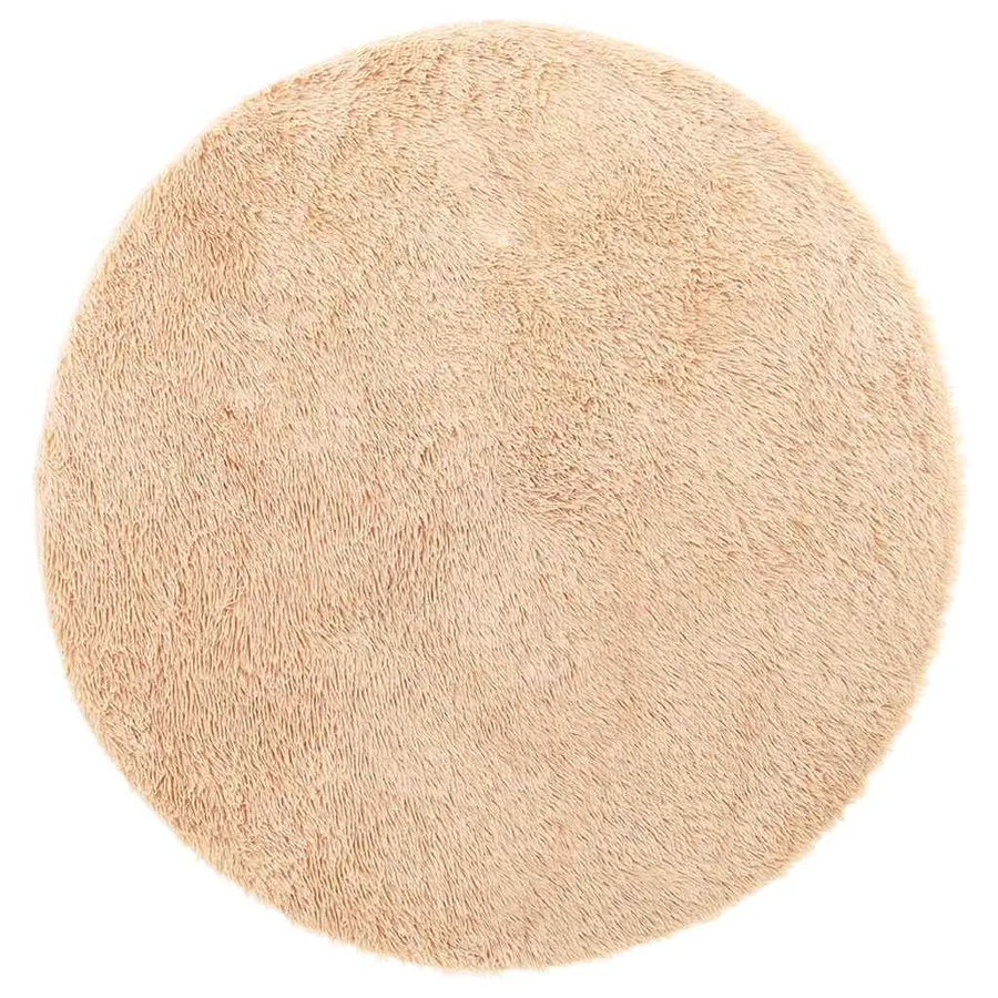 Tapis Shaggy à poils longs NAVARRA beige 100x100 cm polyester - 2