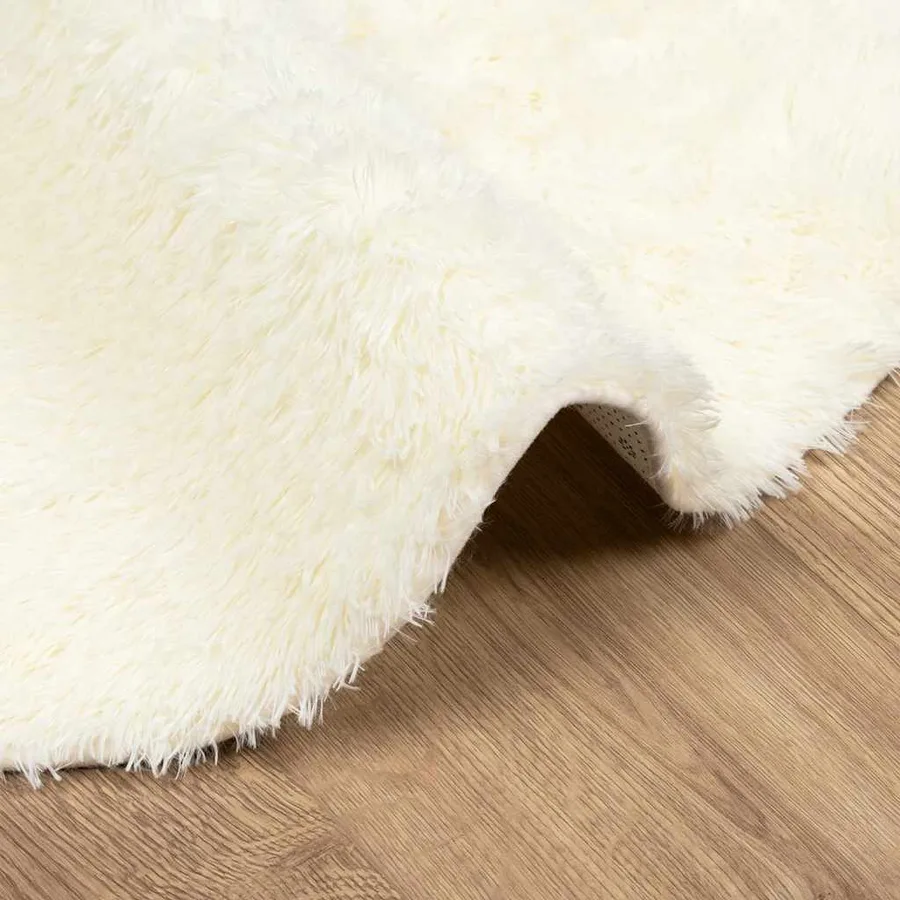 Tapis Shaggy à poils longs NAVARRA crème 300x200 cm polyester - 5