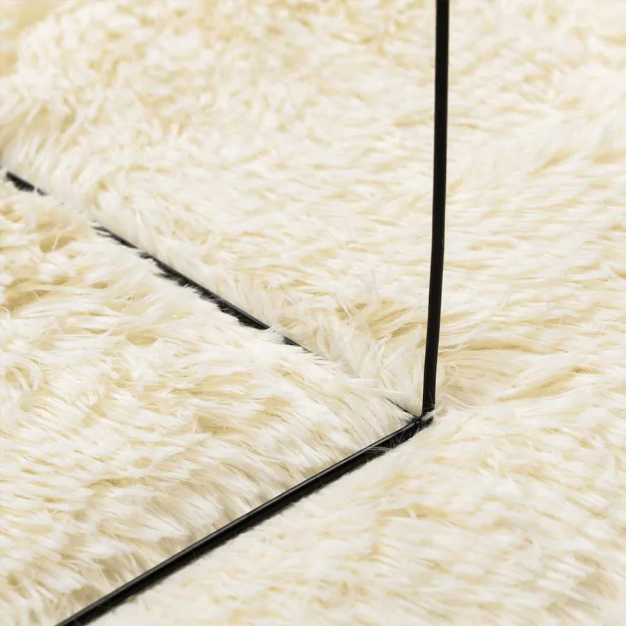 Tapis Shaggy à poils longs NAVARRA crème 300x200 cm polyester - 7