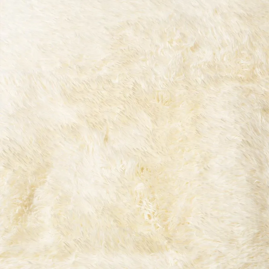 Tapis Shaggy à poils longs NAVARRA crème 300x200 cm polyester - 9