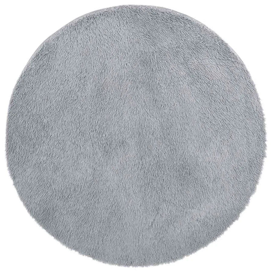 Tapis shaggy à poils longs NAVARRA gris clair 100x100 cm - 2