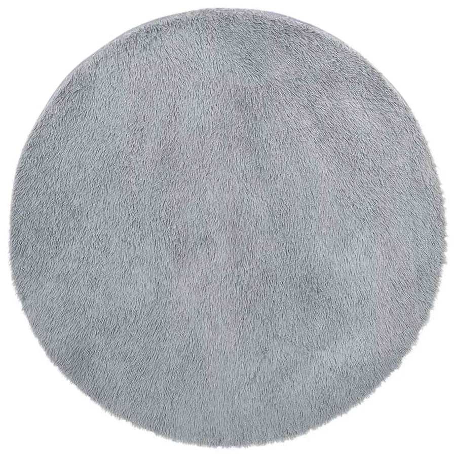 Tapis Shaggy à poils longs NAVARRA gris clair 160x160 cm - 2
