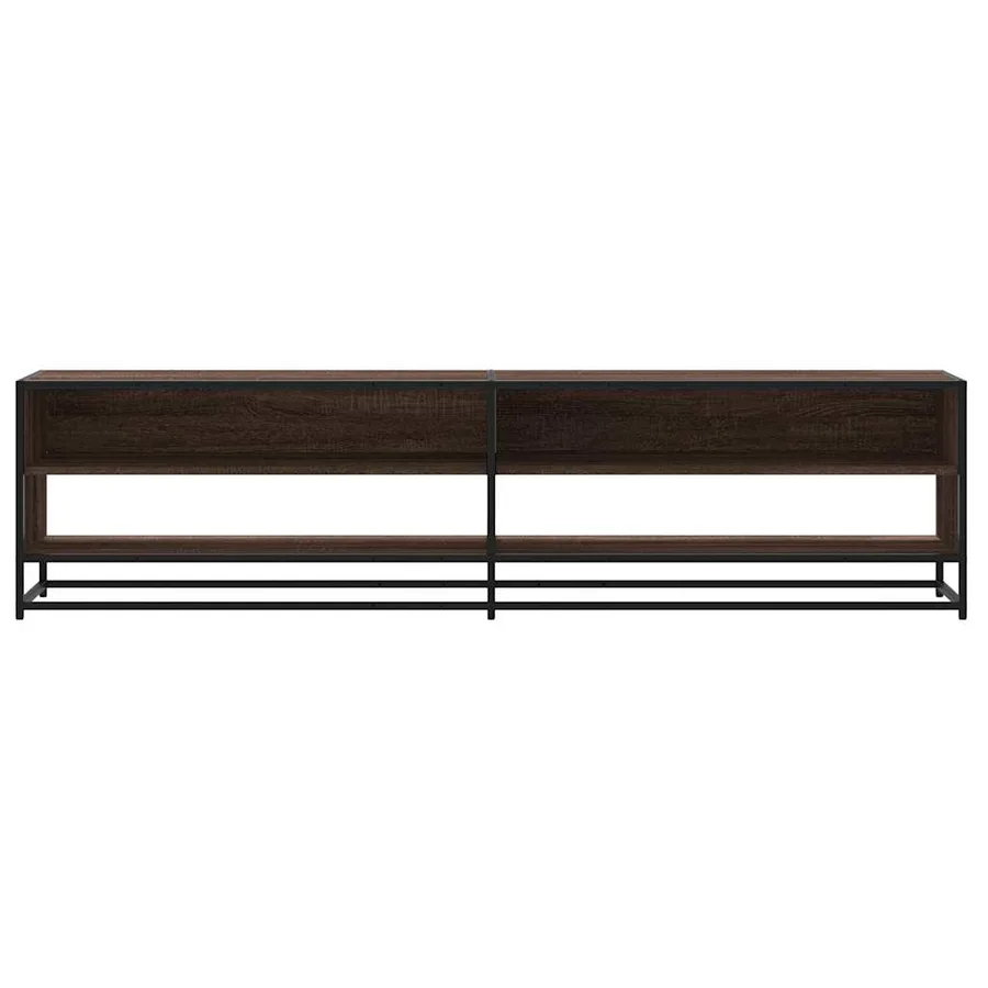 Meuble TV chêne marron 180,5x40x46 cm bois d'ingénierie - 4