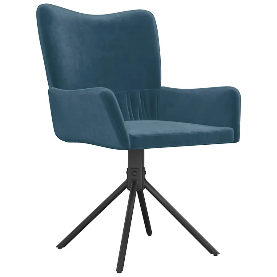 Chaises pivotantes à manger lot de 2 Bleu Velours - 4
