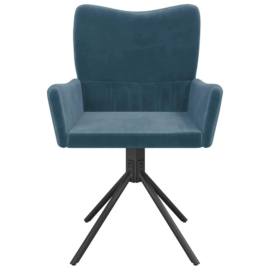 Chaises pivotantes à manger lot de 2 Bleu Velours - 5