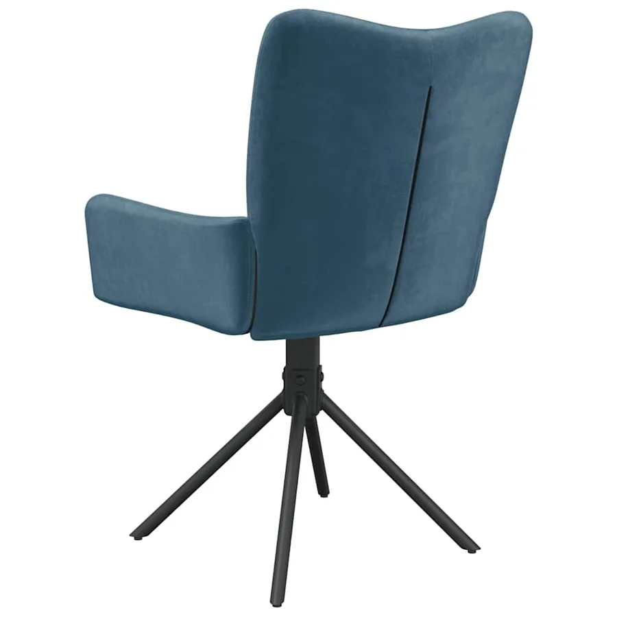Chaises pivotantes à manger lot de 2 Bleu Velours - 8