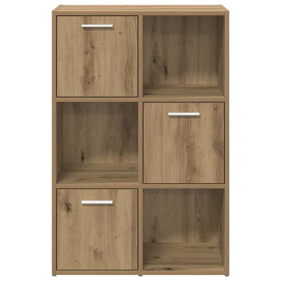 Bibliothèque chêne artisanal 60,5x30x90 cm bois d'ingénierie - 6