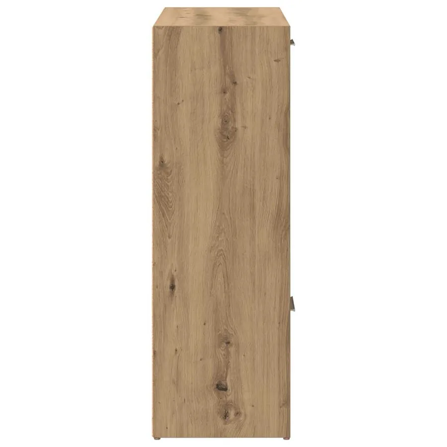 Bibliothèque chêne artisanal 60,5x30x90 cm bois d'ingénierie - 7
