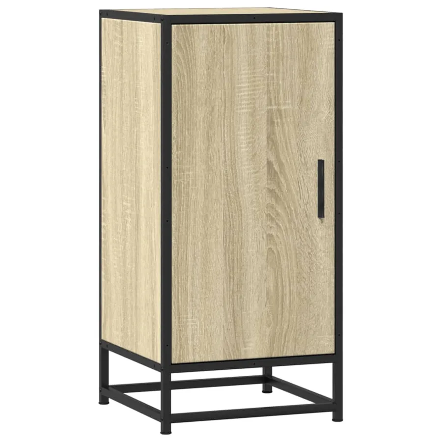 Buffet chêne sonoma 35,5x35x76 cm bois d'ingénierie et métal - 2