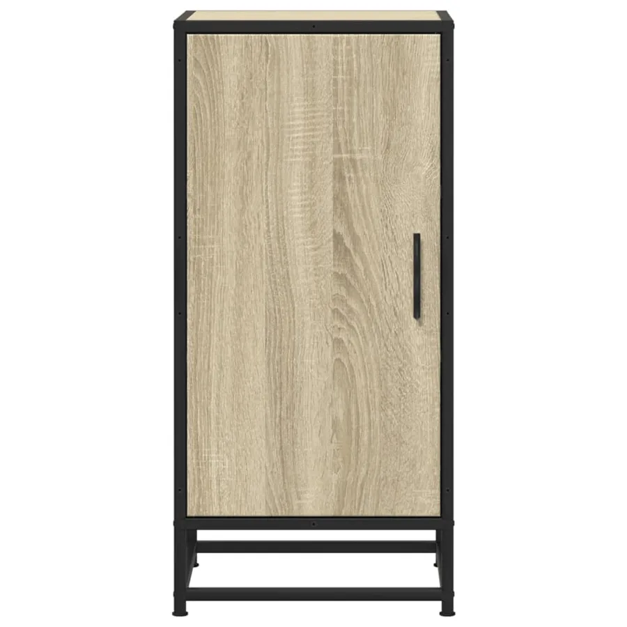 Buffet chêne sonoma 35,5x35x76 cm bois d'ingénierie et métal - 4