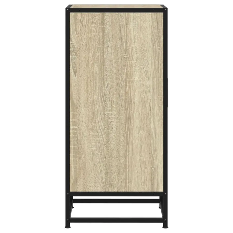 Buffet chêne sonoma 35,5x35x76 cm bois d'ingénierie et métal - 5