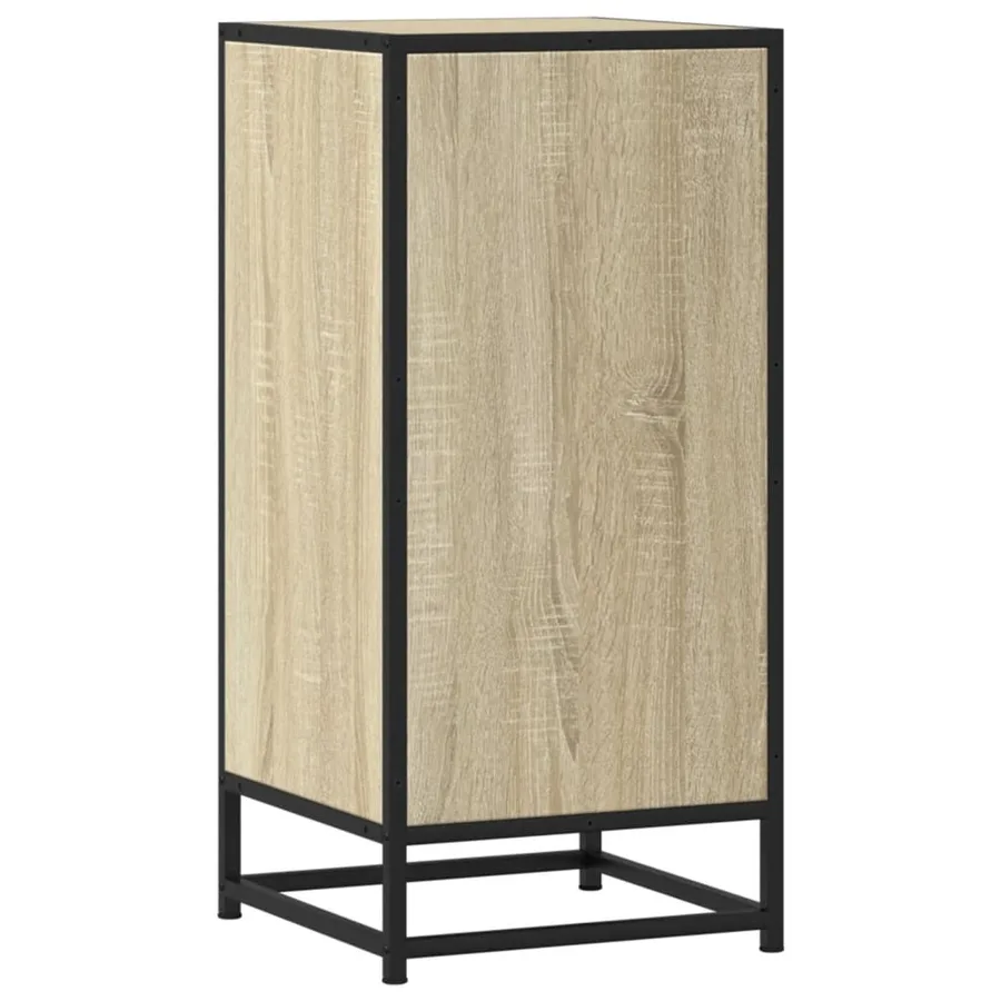 Buffet chêne sonoma 35,5x35x76 cm bois d'ingénierie et métal - 6