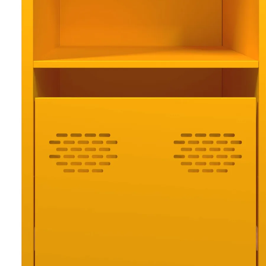 Buffet jaune moutarde 135x39x73,5 cm acier laminé à froid - 10