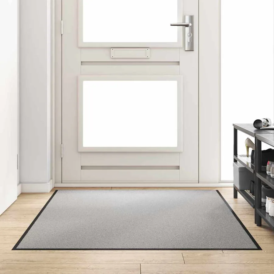 Tapis d'entrée Gris et Noir 120 x 180 cm 100% Polyamide